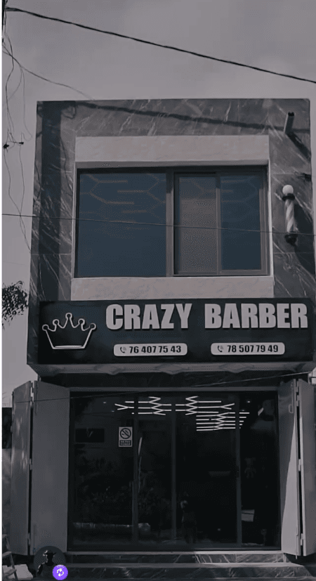 Façade du salon Crazy Barber